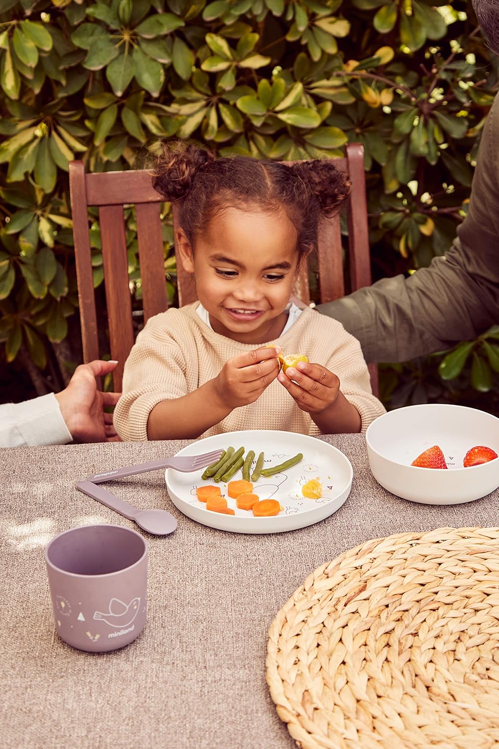 ökologisches Geschirr für Kinder Vögel
